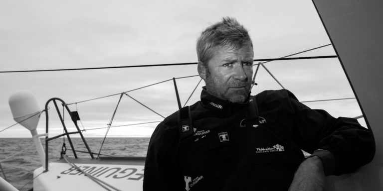 Yann Elies, spécialiste de la Solitaire du Figaro mais aussi coureur sur le Vendée Globe, la Route du Rhum et la Transat Jacques Vabre dont il est le vainqueur.