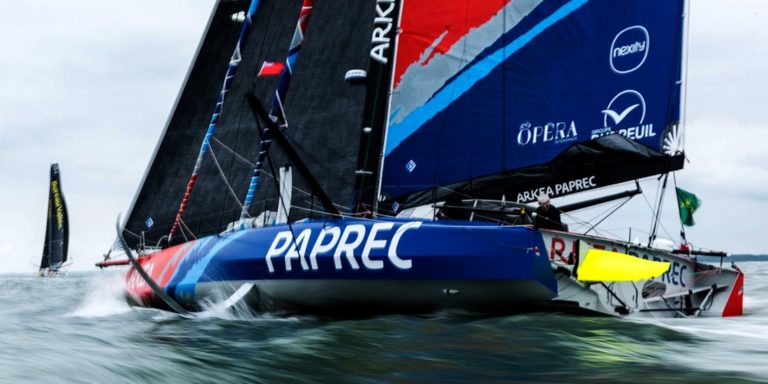 Arkéa Paprec, le 60 pieds Imoca de Sébastien Simon est l'un des 8 bateaux neufs du Vendée Globe 2020