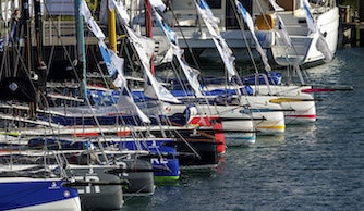 La flotte de Figaro au départ de la solitaire du Figaro