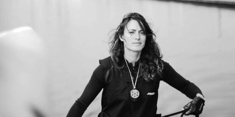 Justine Mettraux, navigatrice suisse à bord de son Figaro