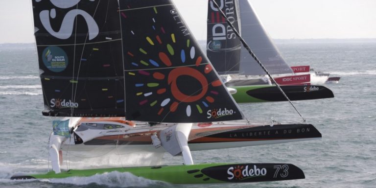 Sodebo Ultim et Idec Sport au départ de la Route du Rhum 2018