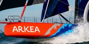 L'Imoca de Sébastien Simon au départ du Vendée Globe