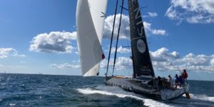 Le Class40 de Jean Galfione au large de Concarneau