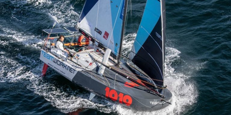 Pierre Le Roy, vainqueur de la Mini Transat 2021