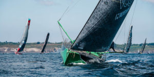 Les Imoca de 60 pieds en régate au contact