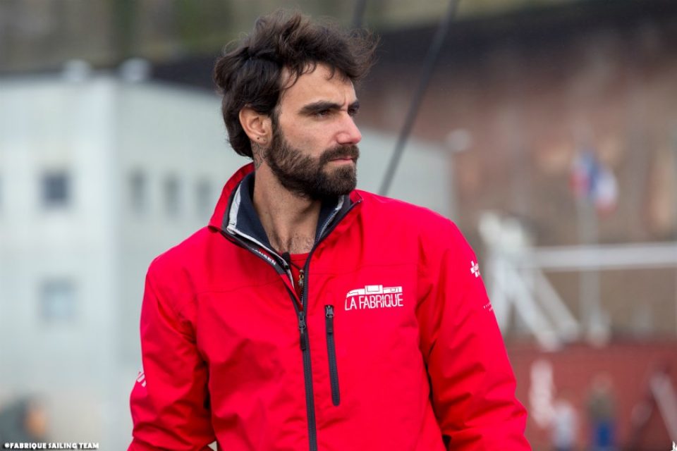 Mise en chantier de l'IMOCA LA FABRIQUE. Ajouits de Foil en vue de la Route du RHUM 2018