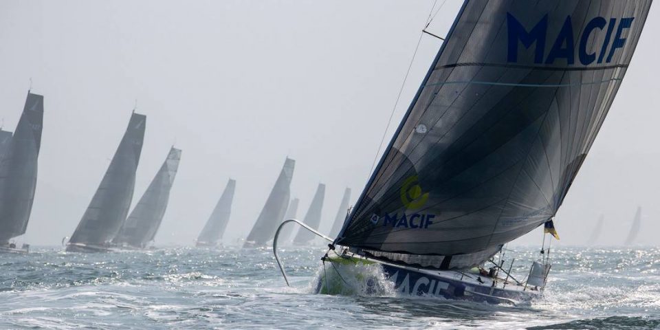 Pierre Quiroga à bord de son Figaro 3