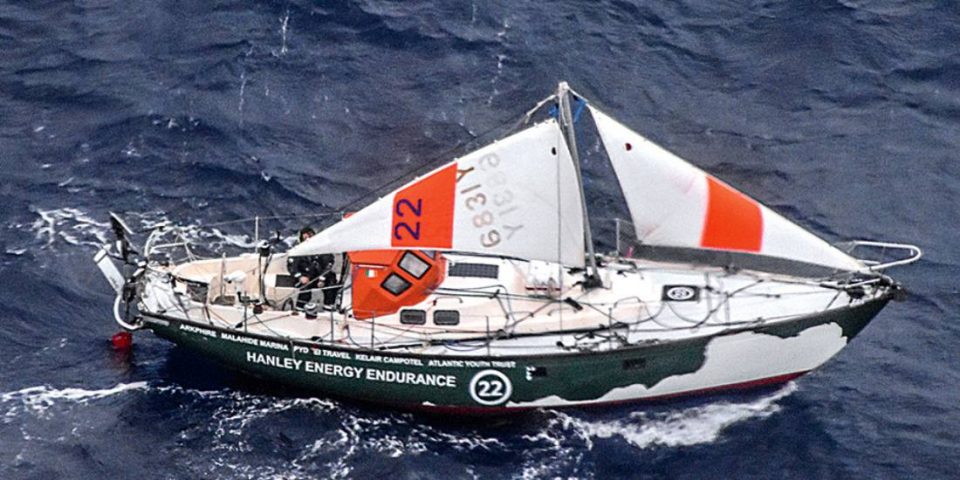 Gréement de fortune sur la Golden Globe Race