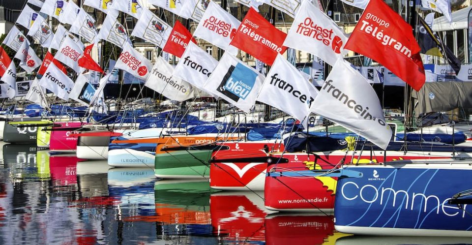 Les Figaro Bénéteau 3 à Concarneau avant le départ de la Transat en double