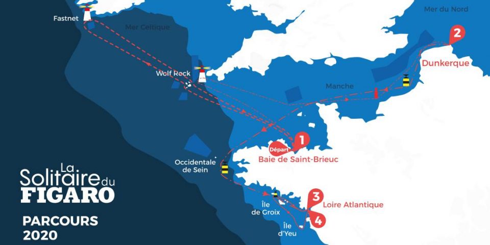 Le parcours de la Solitaire du Figaro 2020 fera 1830 milles