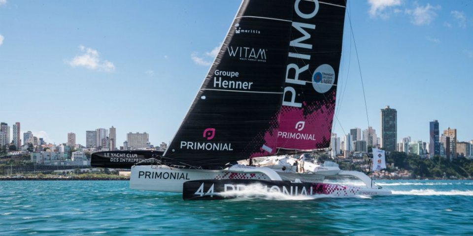 Le Multi50 Primonial de Sébastien Rogues a terminé deuxième de la Transat Jacques Vabre