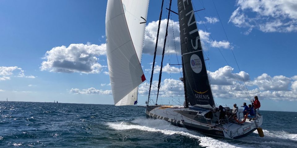 Le Class40 de Jean Galfione au large de Concarneau