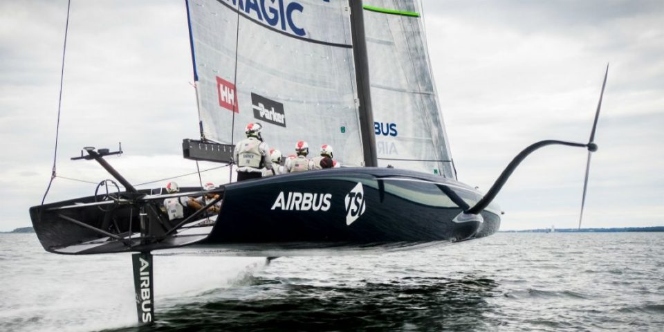 The Defiant, American Magic's AC75, will compete in the Prada Cup in January 2021