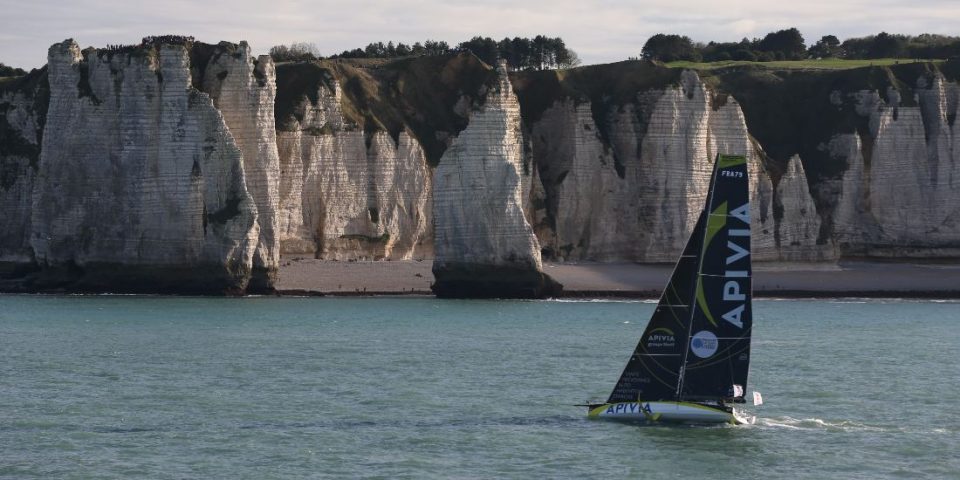 Apivia au départ de la Transat Jacques Vabre 2019